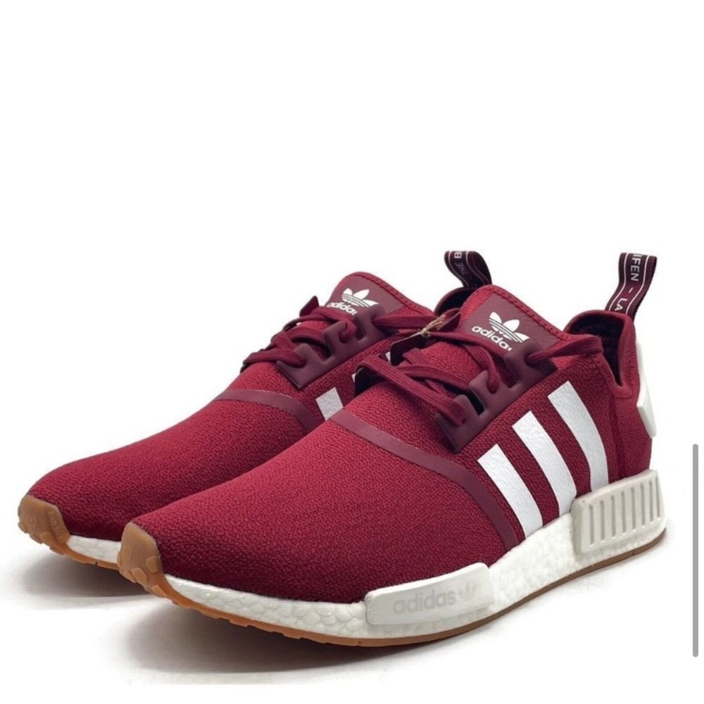 Like new -ADIDAS NMD R1 RED/MAROON WOMEN SIZE 8 / MEN SIZE 7 - LIKE NEW